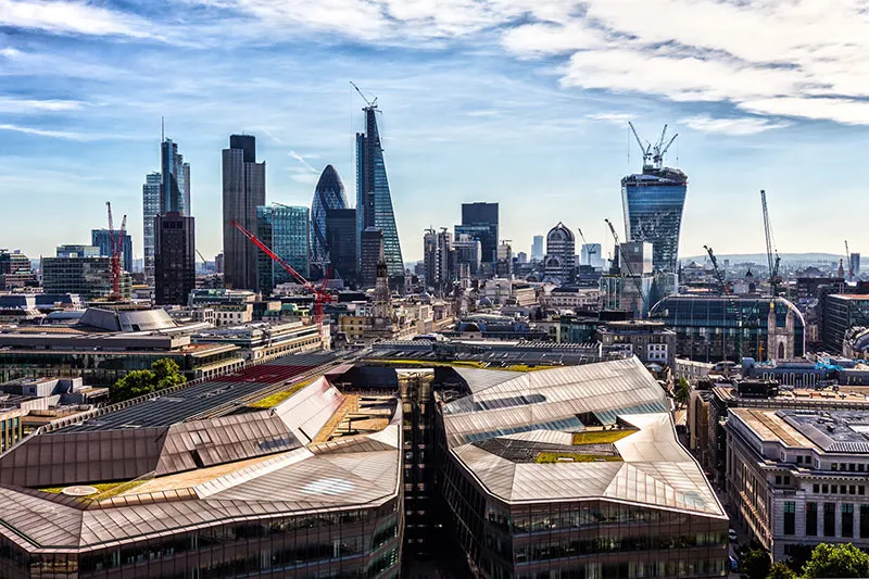 studiare nel regno unito con lae, veduta dei tetti di Londra